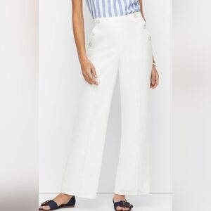 Talbots Wide Leg Linen Sailor Pants - Lined
